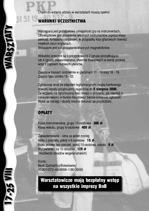 Blues nad Bobrem - Biuletyn 2000, strona 5