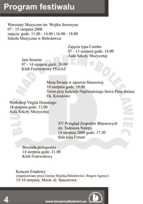 Blues nad Bobrem - Biuletyn 2008, strona 4