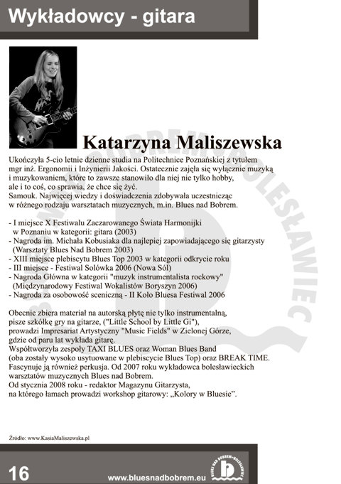 Blues nad Bobrem - Biuletyn 2008, strona 16