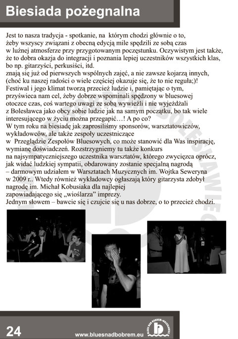 Blues nad Bobrem - Biuletyn 2008, strona 24