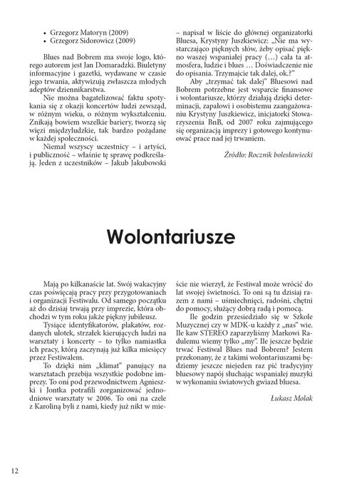 Blues nad Bobrem - Biuletyn 2010, strona 12