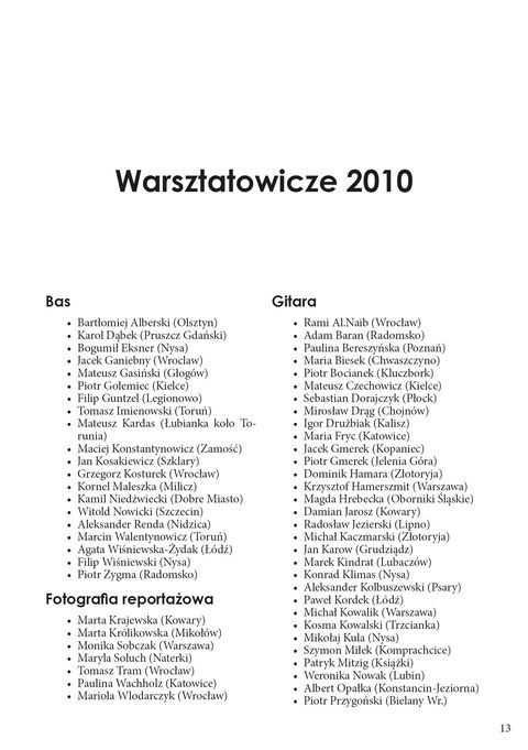Blues nad Bobrem - Biuletyn 2010, strona 13