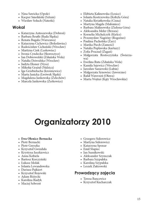 Blues nad Bobrem - Biuletyn 2010, strona 15