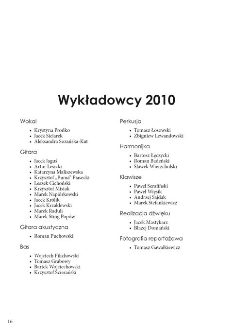 Blues nad Bobrem - Biuletyn 2010, strona 16