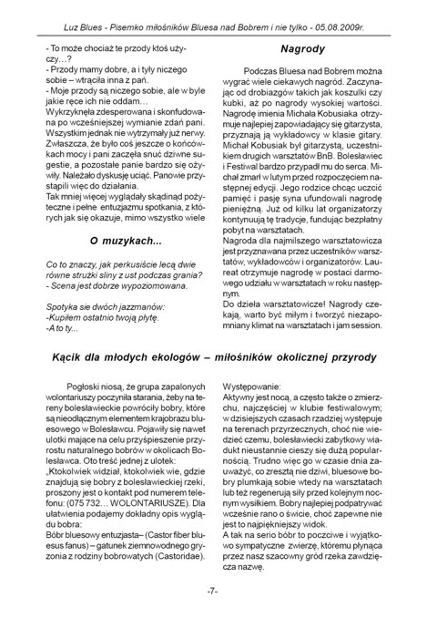 Blues nad Bobrem - Gazeta 2009, strona 7